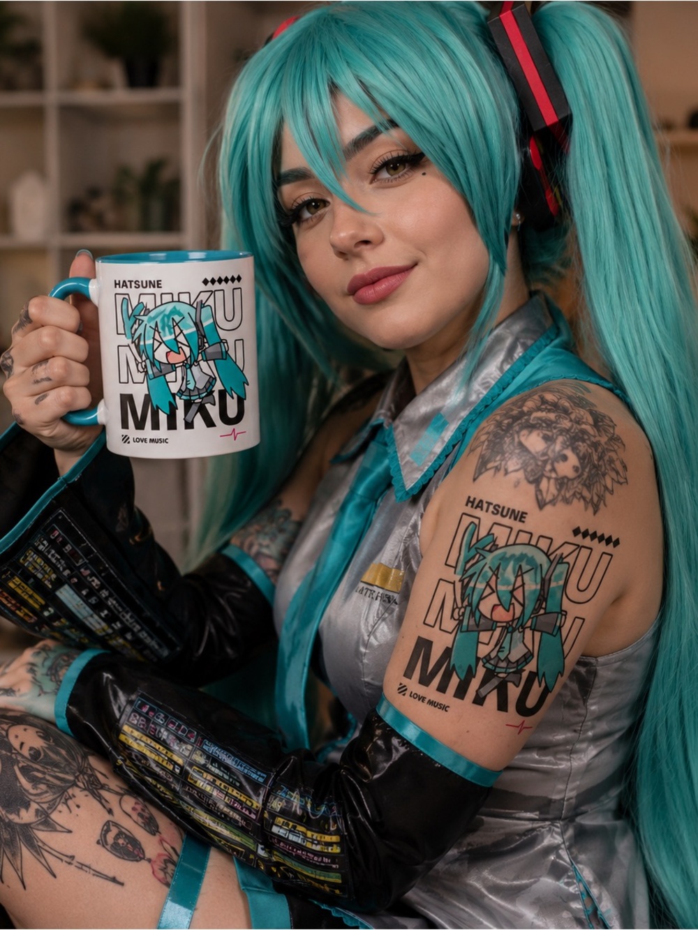 Hatsune Miku. Ceramic Mug, 11oz. Vocaloid Mug. Anime Mug. Gift. Miku Fan. NEW!!!